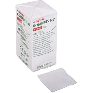 Batist Kompres NT netkaná textilie 5x5 cm (nesterilní), 100ks