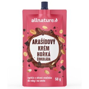 Allnature Arašídový krém s hořkou čokoládou 50g - svačinka