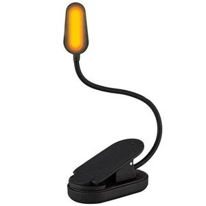 LED Lampička na čtení bez modré složky s clip-onem - Černá
