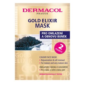 Dermacol - Gold Elixir omlazující maska s kaviárem - 16 ml (2x8)