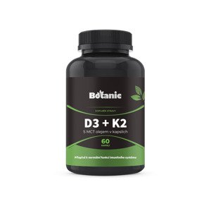 Vitamín D3 + K2 - s MCT olejem v kapslích  (Balení obsahuje: 60kap.)
