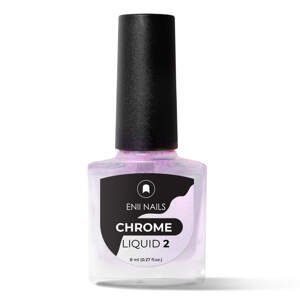 Chrome Liquid 2 - Tekutý chromový prášek, světlý růžový aurora lesk 8 ml