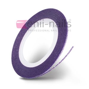 ENII-NAILS Nail art glitrová páska - fialová, 1 mm