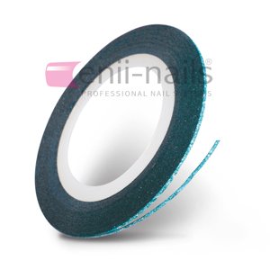 ENII-NAILS Nail art glitrová páska - modrá, 1 mm