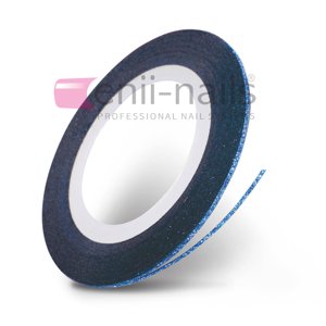 ENII-NAILS Nail art glitrová páska - královská modrá, 1 mm
