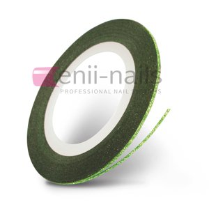 ENII-NAILS Nail art glitrová páska - zelená, 1 mm